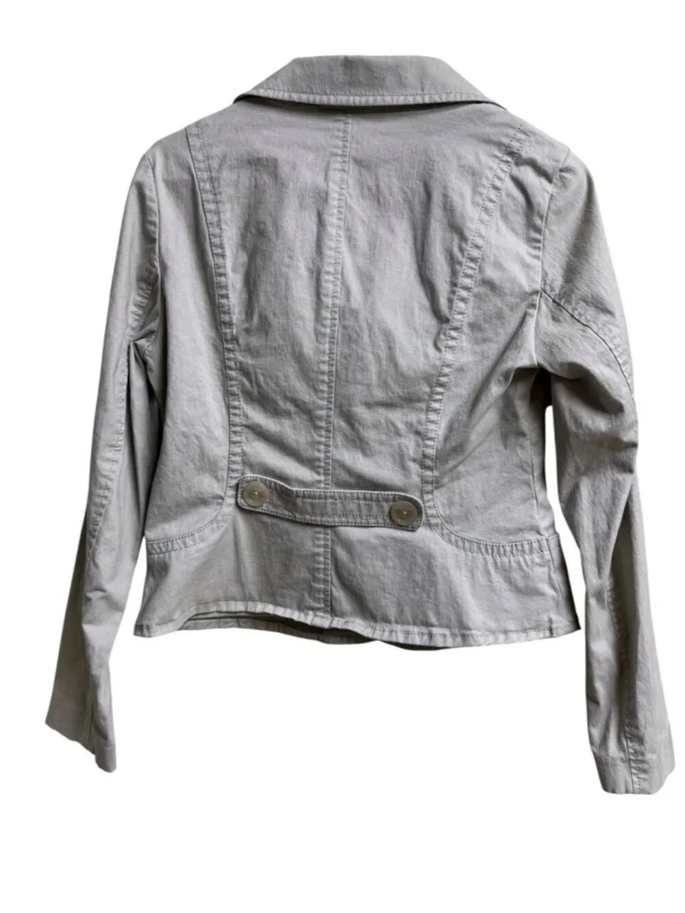Michael Kors Khaki Blazer Womens M Cropped Stretch Jacket Casual